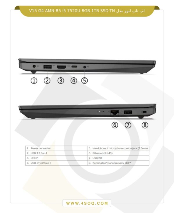 لپ تاپ لنوو مدل V15 G4 AMN-R5 i5 7520U-8GB 1TB SSD-TN